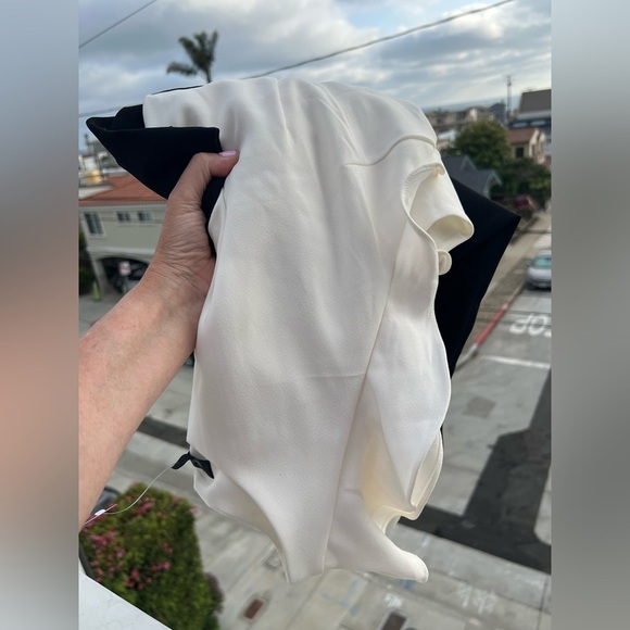 NWT J. Crew white black colorblock jumpsuit sz 12 preppy officecore ruffle - Picture 6 of 14